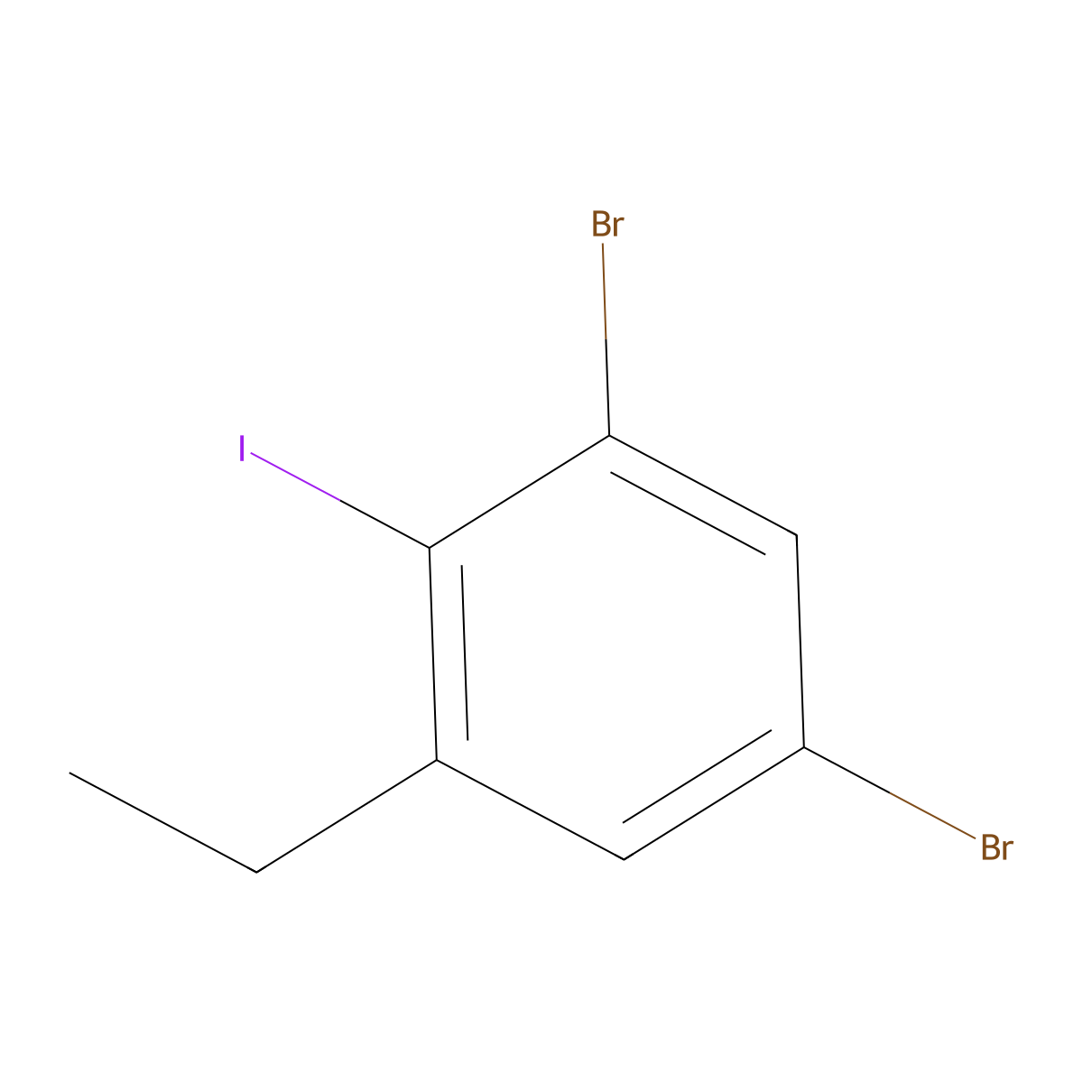 1,5-Dibromo-3-ethyl-2-iodobenzene molecular structure, CAS 1160573-80-7