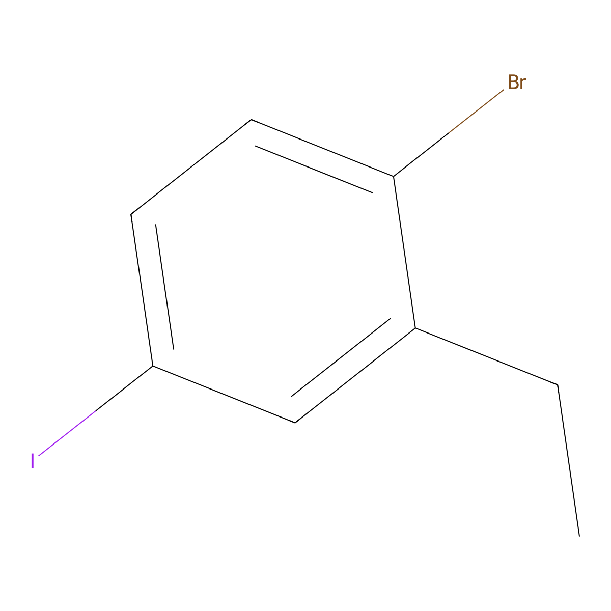1-Bromo-2-ethyl-4-iodobenzene molecular structure, CAS 1160573-87-4