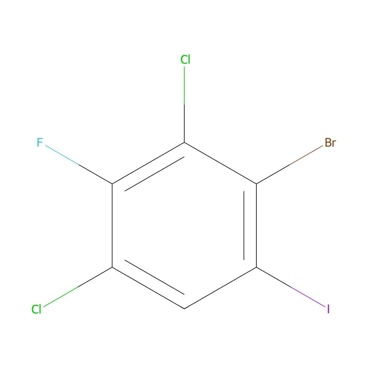 2-Bromo-3,5-dichloro-4-fluoroiodobenzene molecular structure, CAS 1160573-88-5
