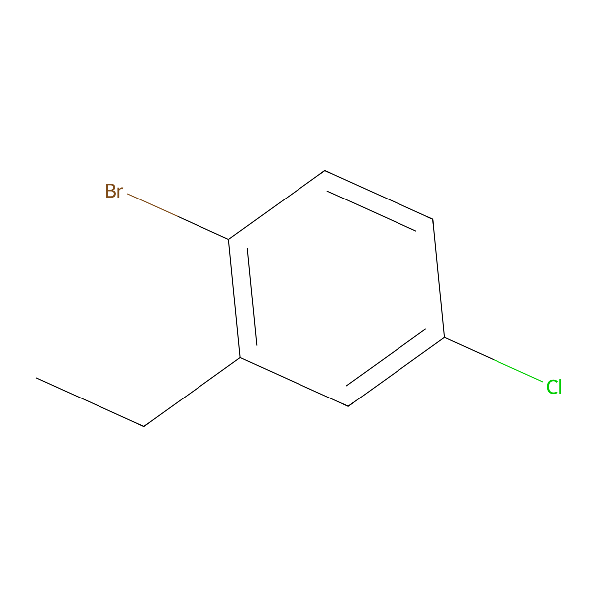 1-Bromo-4-chloro-2-ethylbenzene molecular structure, CAS 1160573-89-6