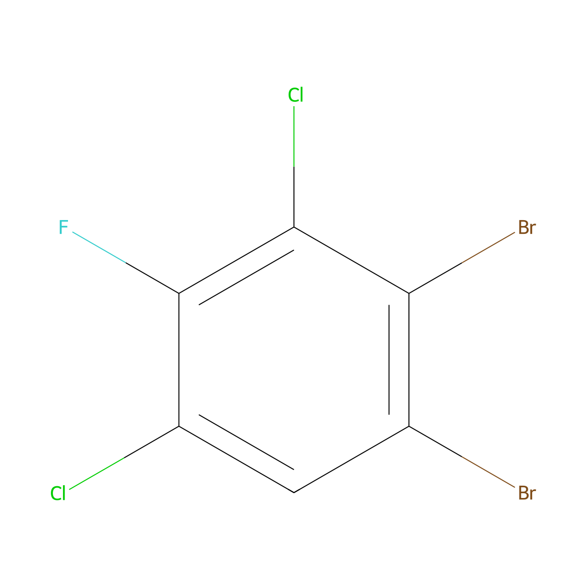 1,2-Dibromo-3,5-dichloro-4-fluorobenzene molecular structure, CAS 1160573-90-9