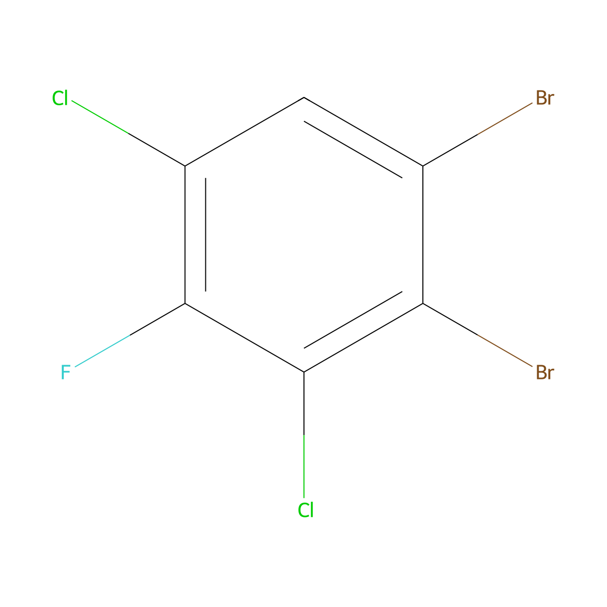1,2-Dibromo-3,5-dichloro-4-fluorobenzene molecular structure, CAS 1160573-90-9