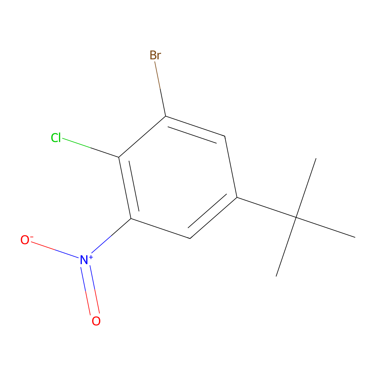 3-Bromo-4-chloro-5-nitro-tert-butylbenzene molecular structure, CAS 1160573-96-5