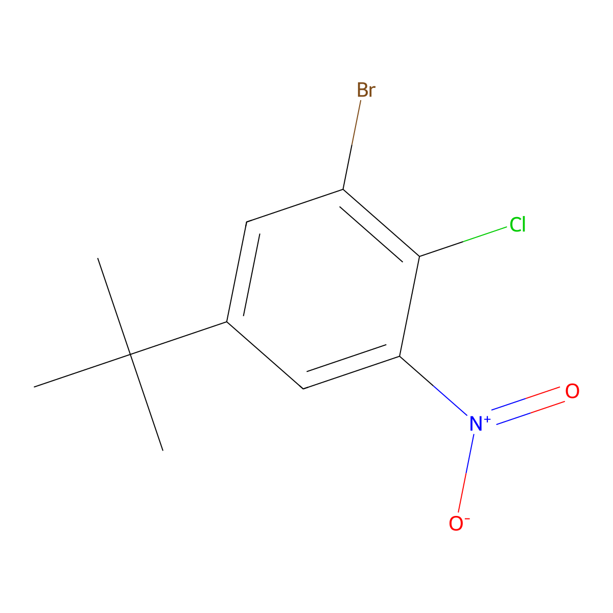 3-Bromo-4-chloro-5-nitro-tert-butylbenzene molecular structure, CAS 1160573-96-5