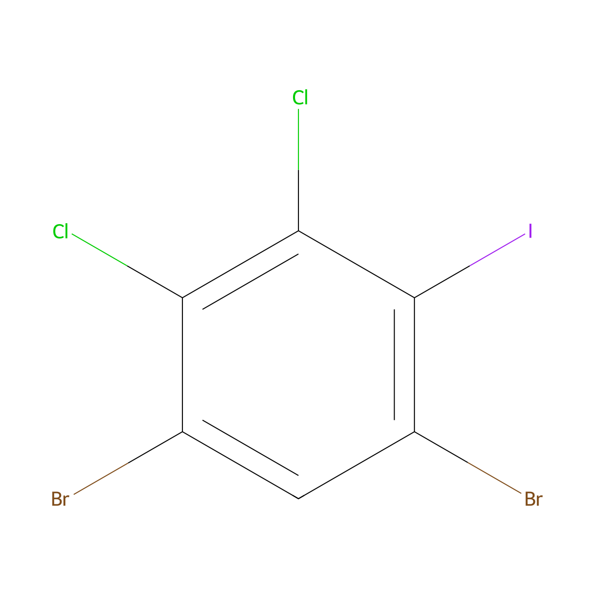 1,5-Dibromo-2,3-dichloro-4-iodobenzene molecular structure, CAS 1160573-97-6