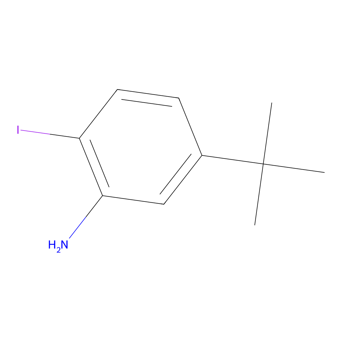 2-Iodo-5-tertbutylaniline molecular structure, CAS 1160573-98-7
