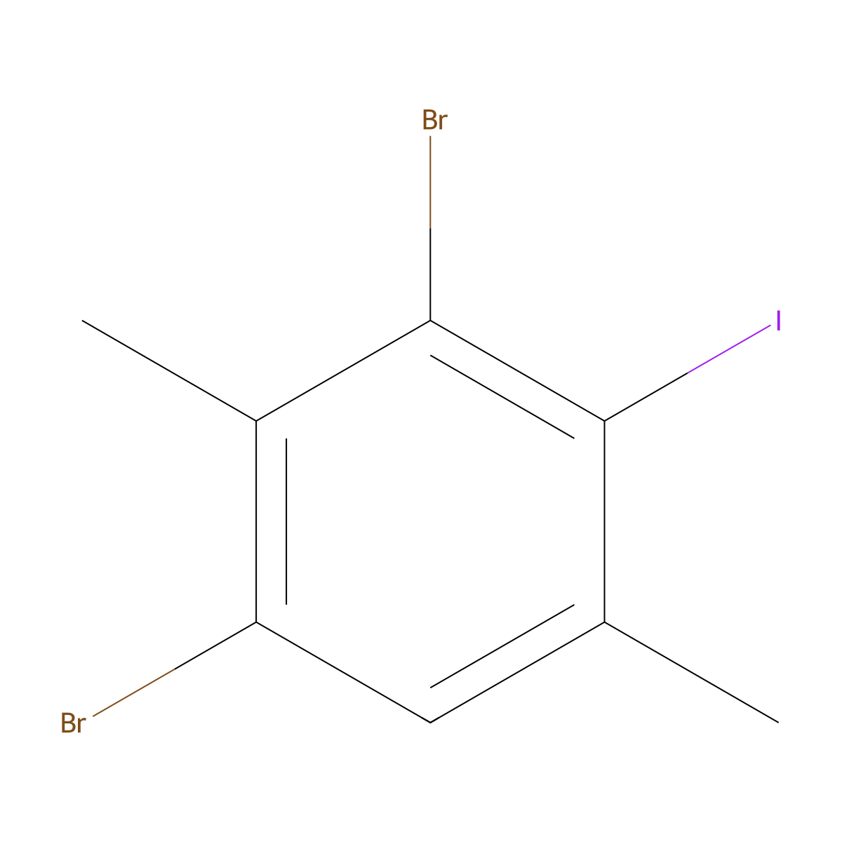 2,4-Dibromo-3,6-dimethyliodobenzene molecular structure, CAS 1160574-09-3