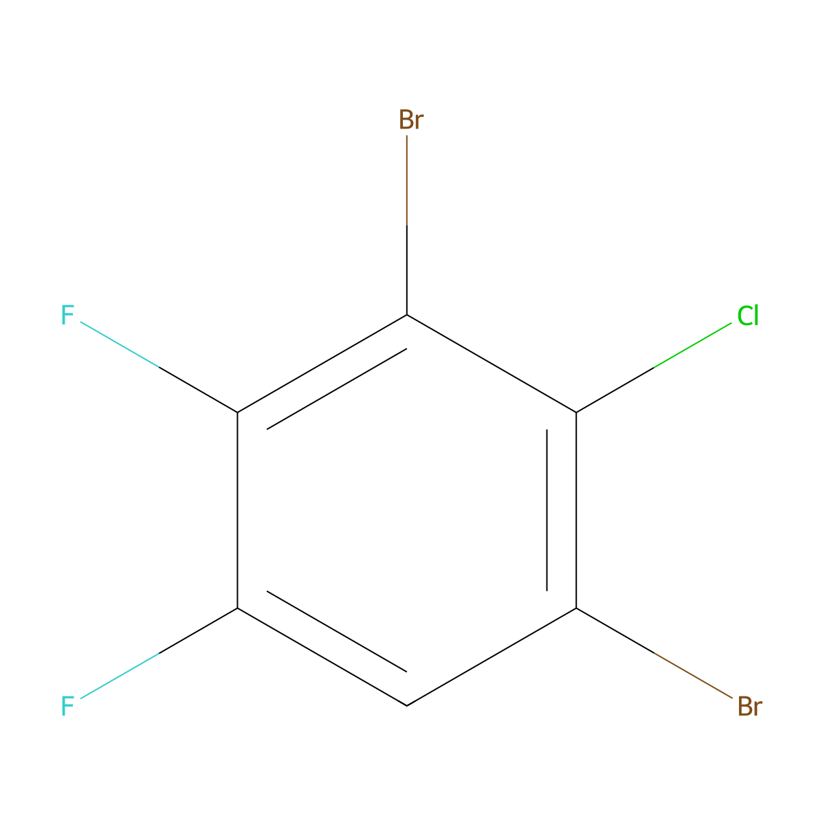 1-Chloro-2,6-dibromo-3,4-difluorobenzene molecular structure, CAS 1160574-18-4