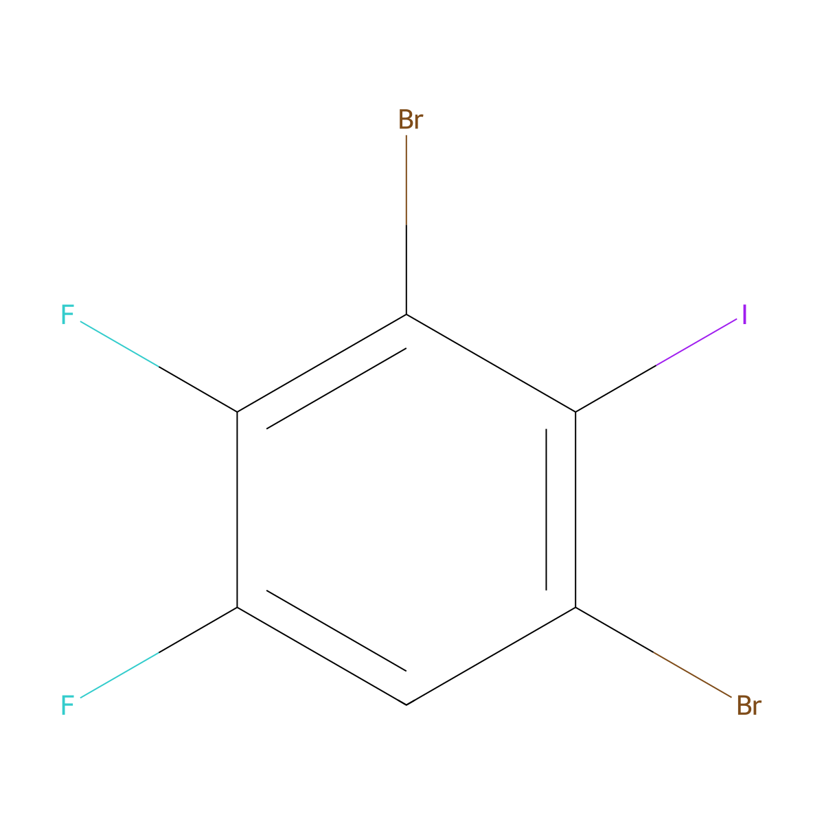 1,3-Dibromo-4,5-difluoro-2-iodobenzene molecular structure, CAS 1160574-21-9