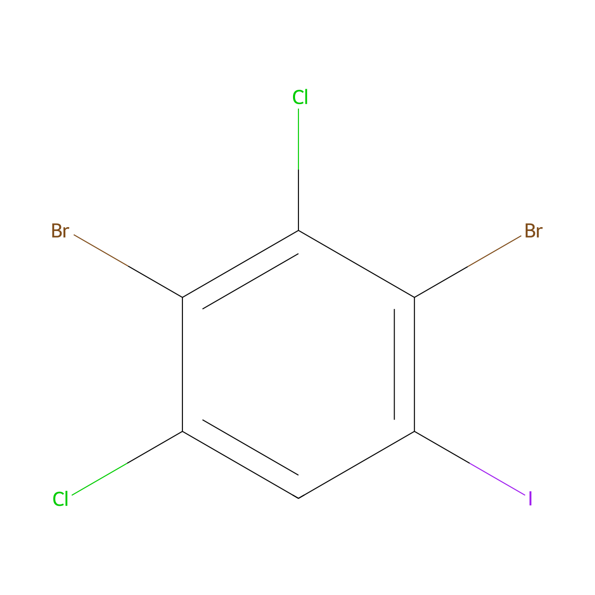 2,4-Dibromo-3,5-dichloroiodobenzene molecular structure, CAS 1160574-27-5