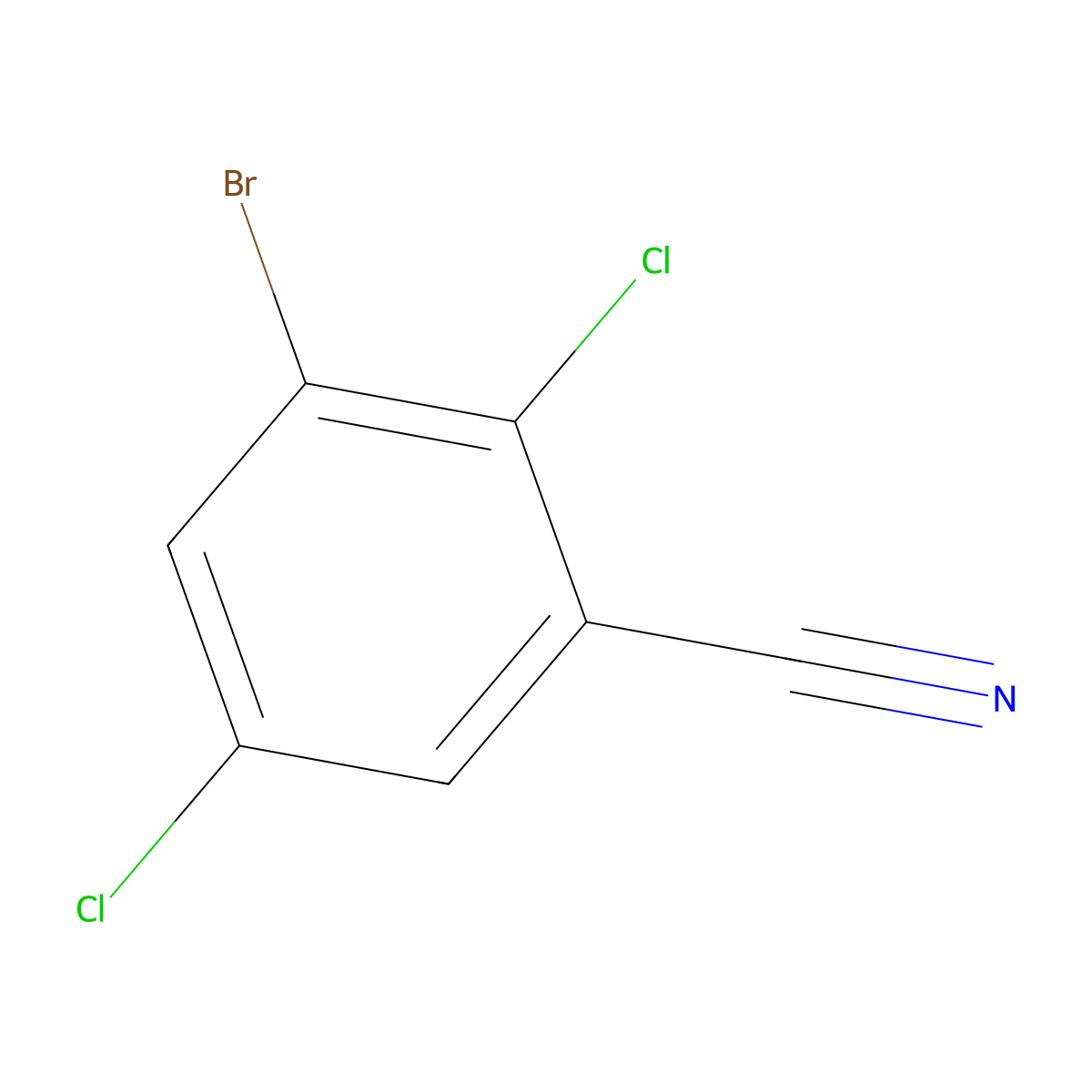 3-Bromo-2,5-dichlorobenzonitrile molecular structure, CAS 1160574-33-3