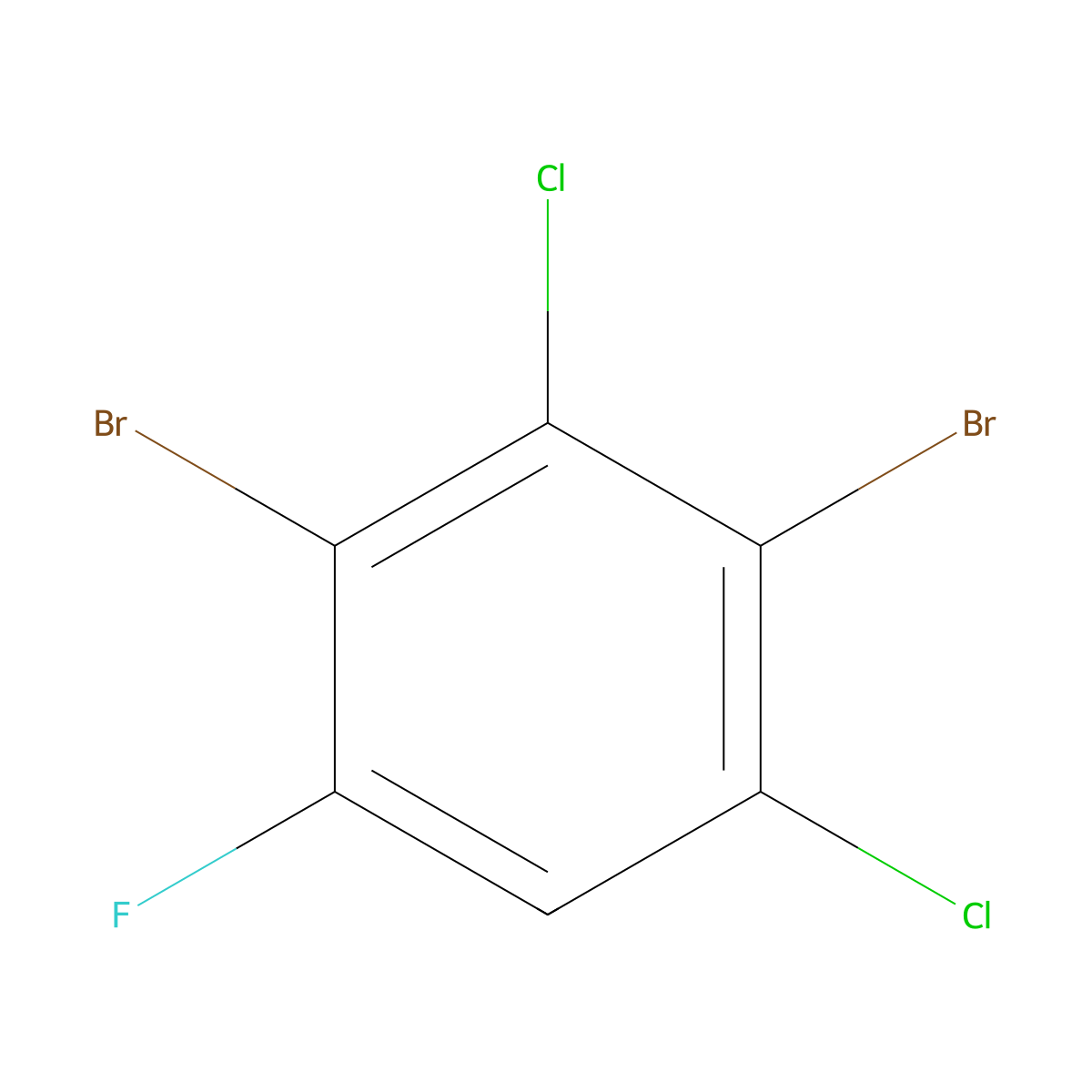 2,4-Dibromo-3,5-dichlorofluorobenzene molecular structure, CAS 1160574-34-4