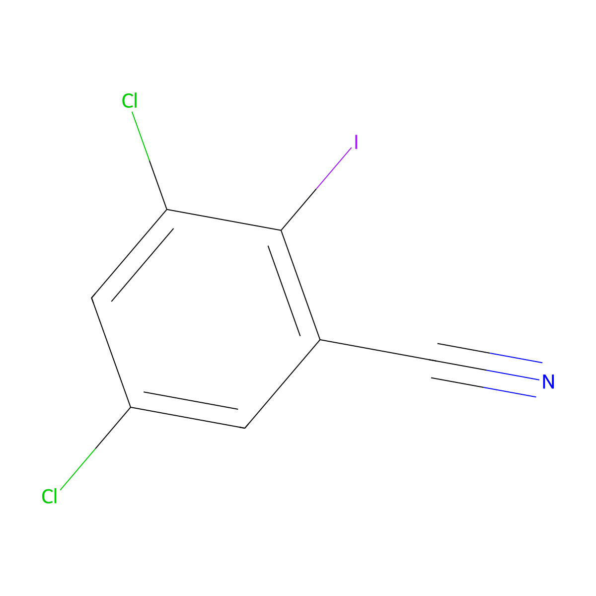 3,5-Dichloro-2-iodobenzonitrile molecular structure, CAS 1160574-41-3