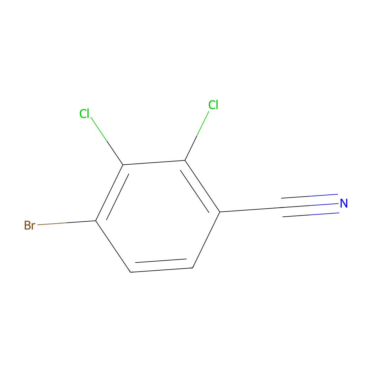 4-Bromo-2,3-dichlorobenzonitrile molecular structure, CAS 1160574-42-4