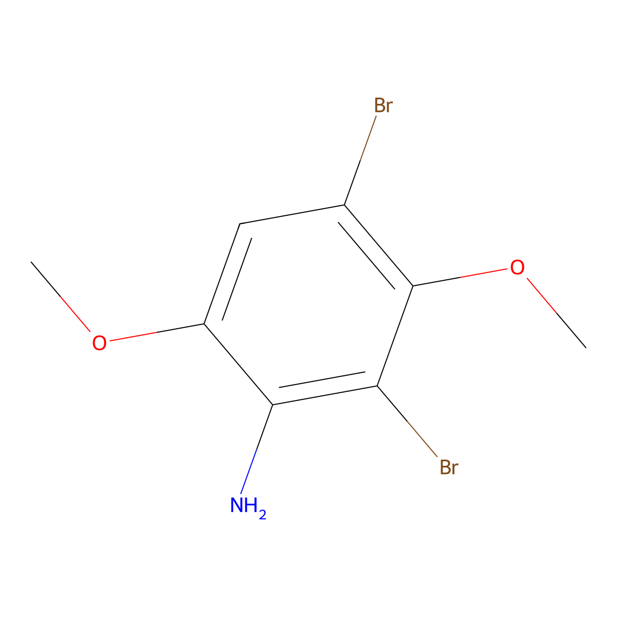 2,4-Dibromo-3,6-dimethoxyaniline molecular structure, CAS 1160574-43-5