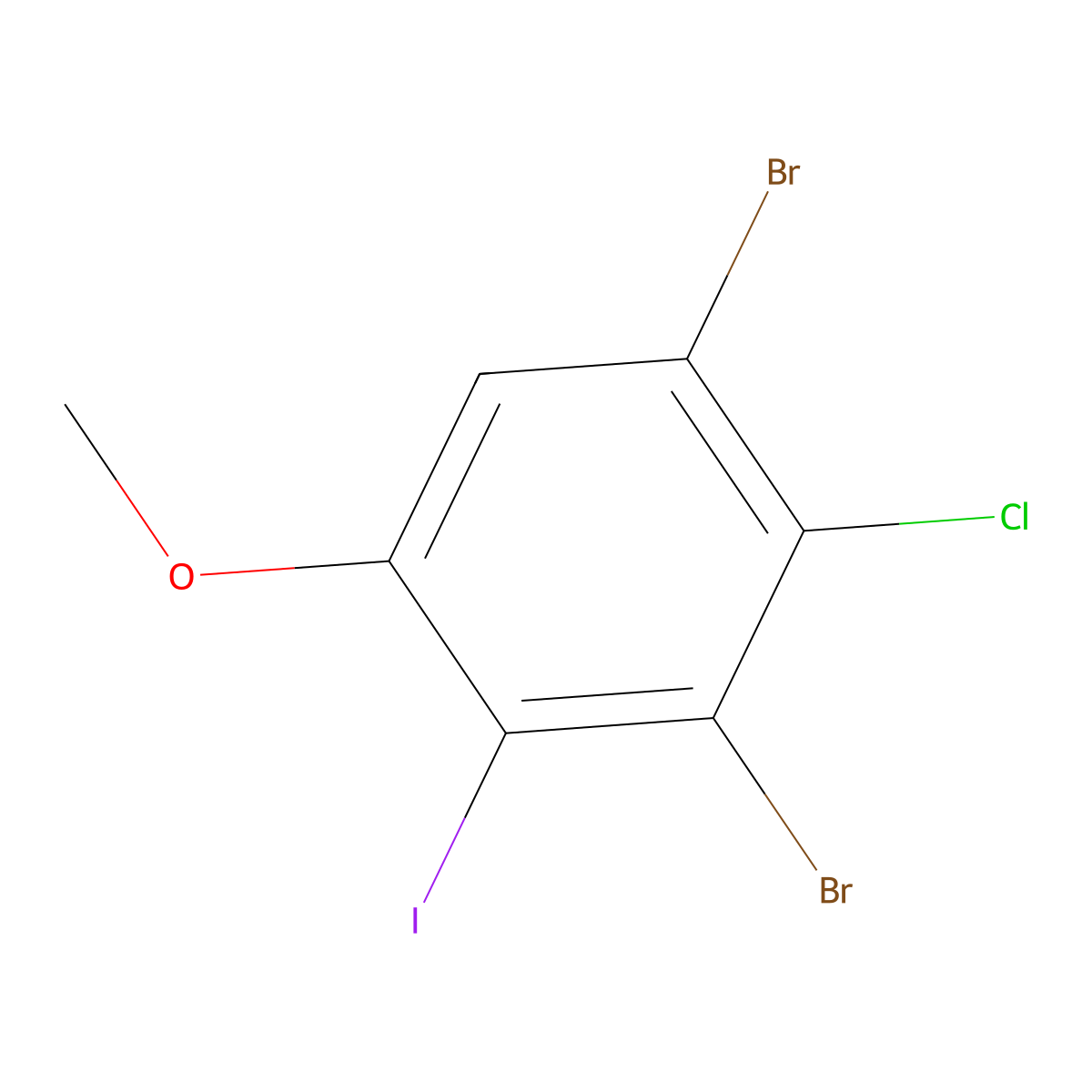 4-Chloro-3,5-dibromo-2-iodoanisole molecular structure, CAS 1160574-51-5