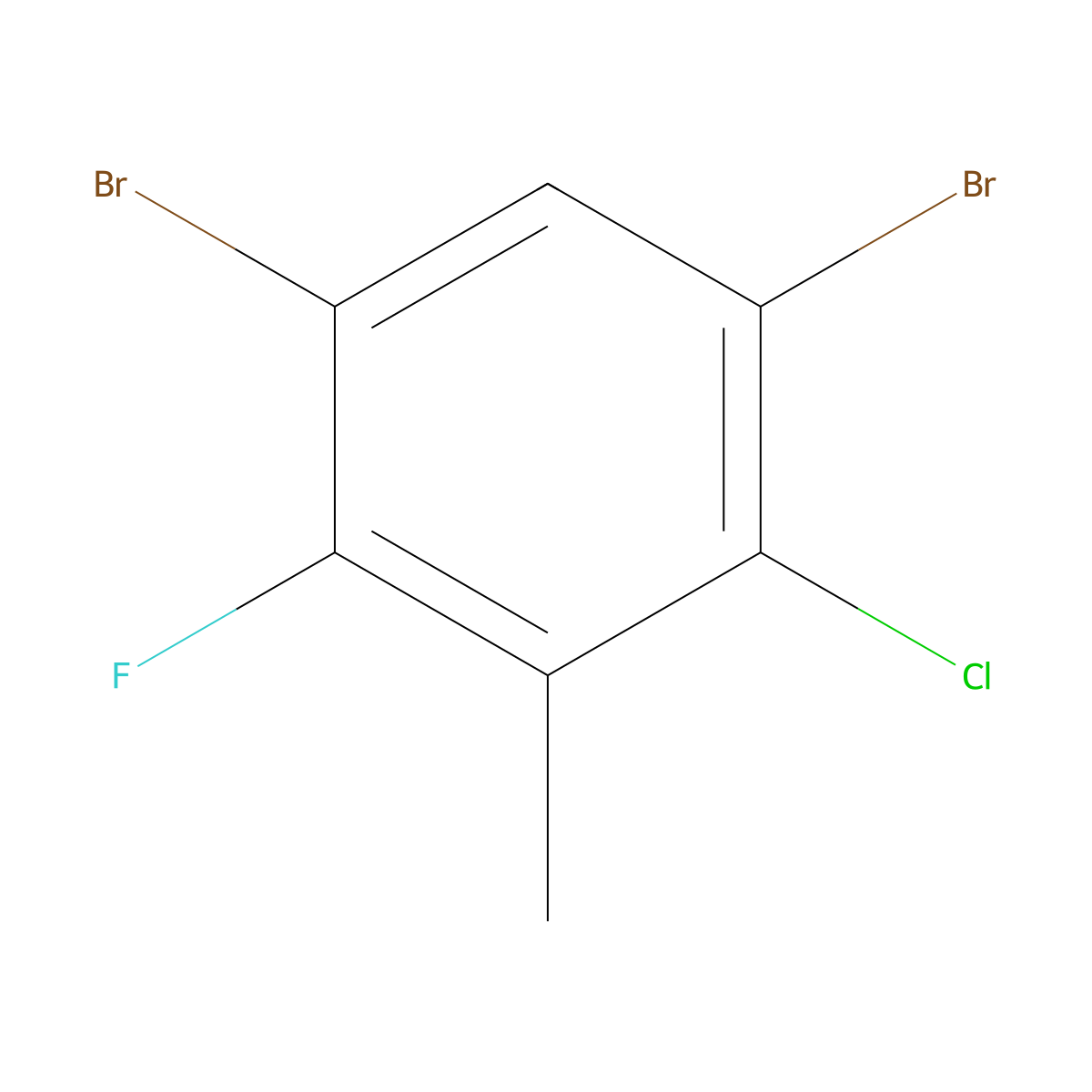 2-Chloro-3,5-dibromo-6-fluorotoluene molecular structure, CAS 1160574-53-7