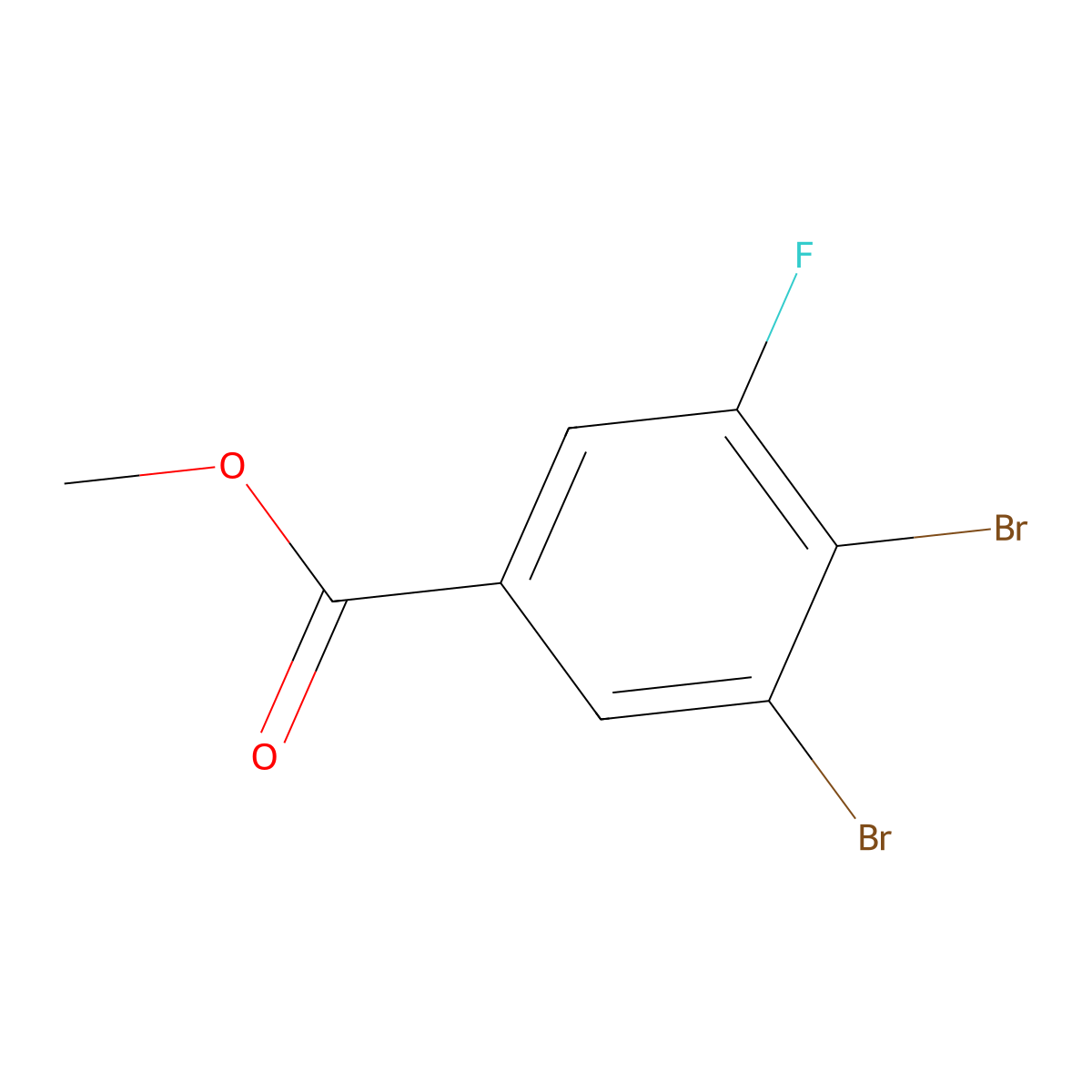 Methyl 3,4-Dibromo-5-fluorobenzoate molecular structure, CAS 1160574-59-3