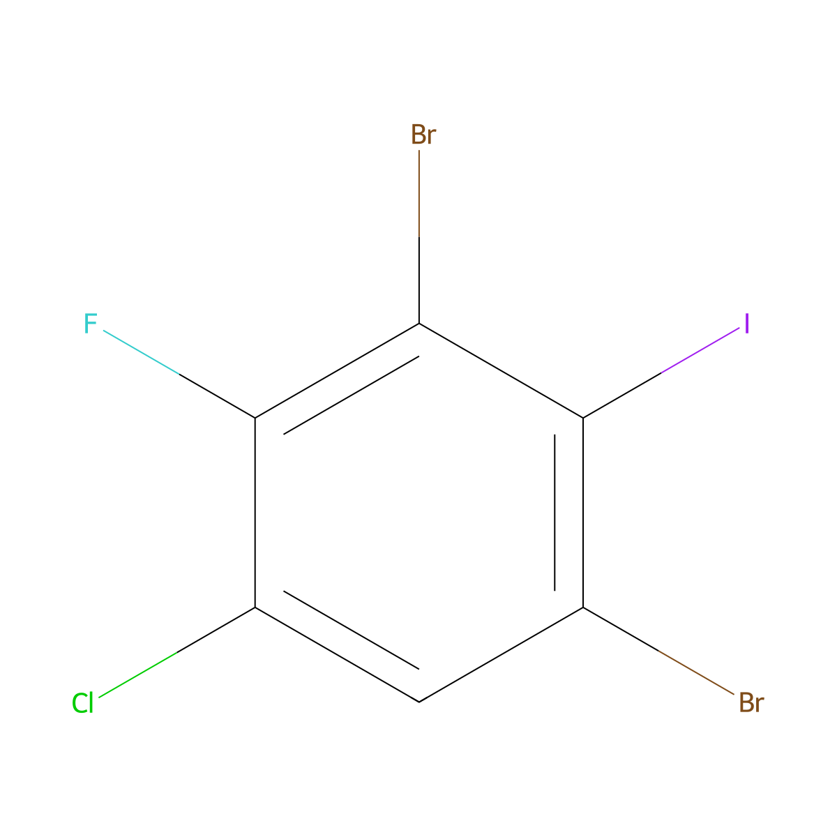 4-Chloro-2,6-dibromo-3-fluoroiodobenzene molecular structure, CAS 1160574-60-6