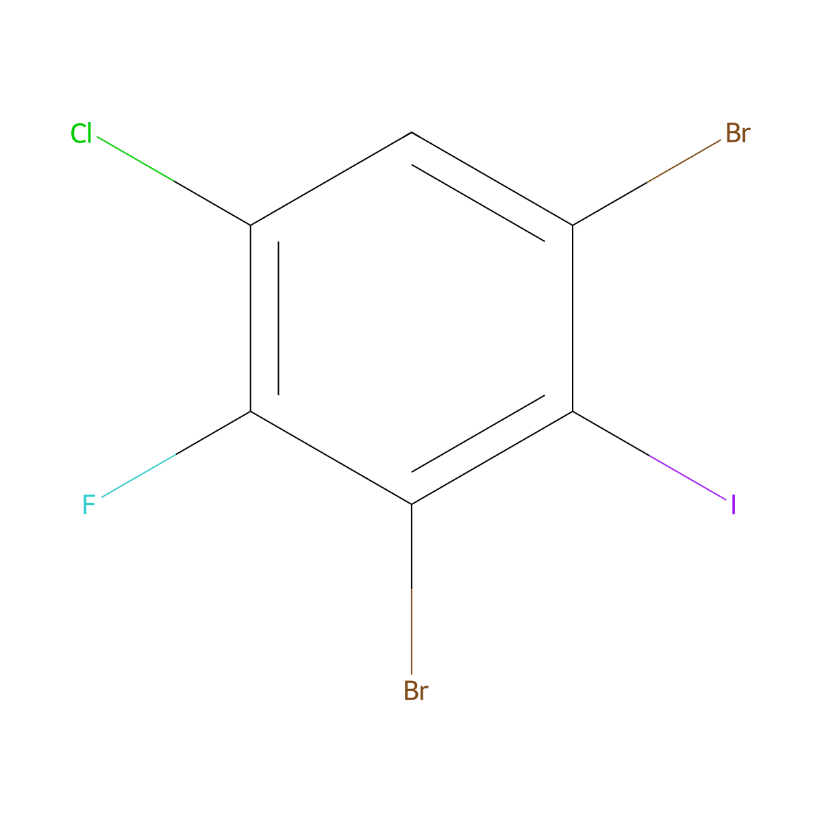 4-Chloro-2,6-dibromo-3-fluoroiodobenzene molecular structure, CAS 1160574-60-6