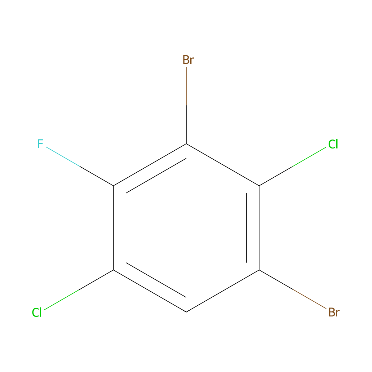 2,4-Dibromo-3,6-dichlorofluorobenzene molecular structure, CAS 1160574-63-9
