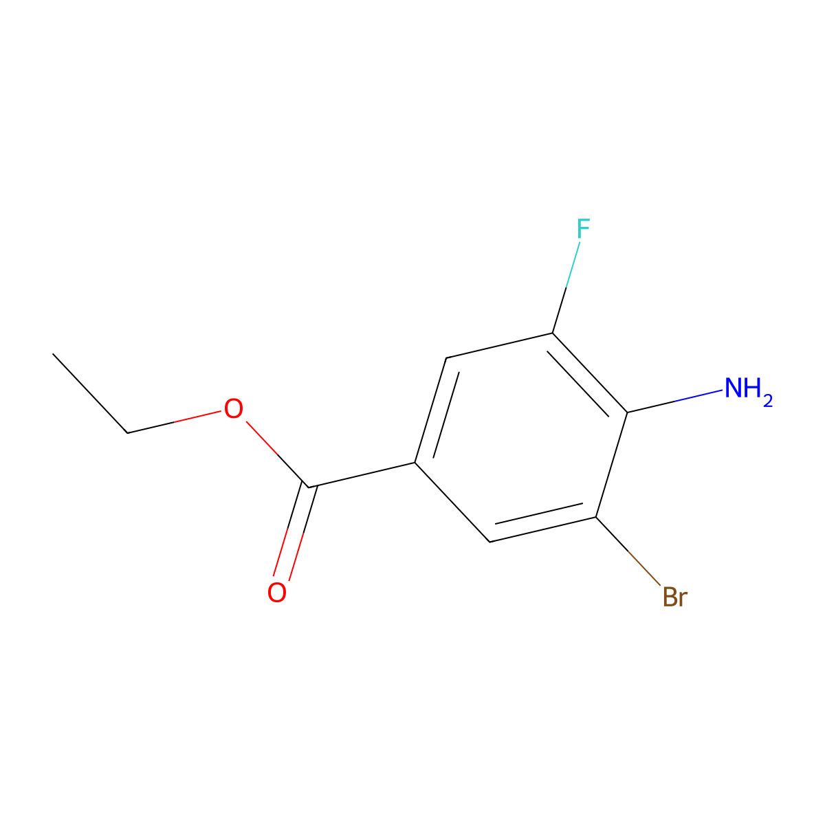 Ethyl 4-Amino-3-bromo-5-fluorobenzoate molecular structure, CAS 1160574-67-3