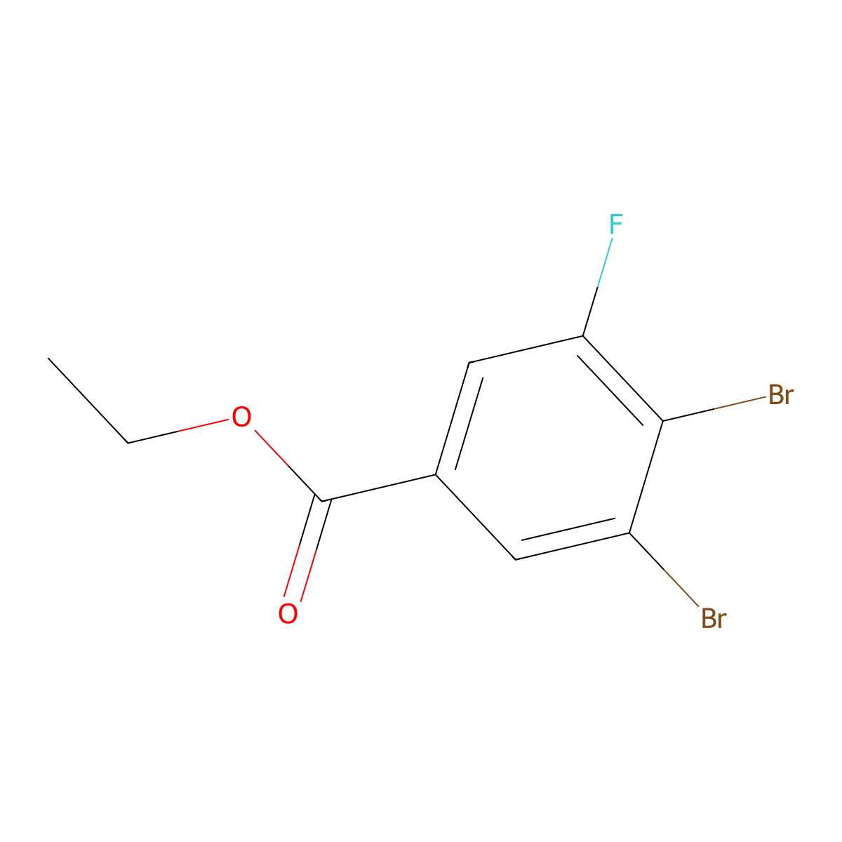 Ethyl 3,4-Dibromo-5-fluorobenzoate molecular structure, CAS 1160574-69-5