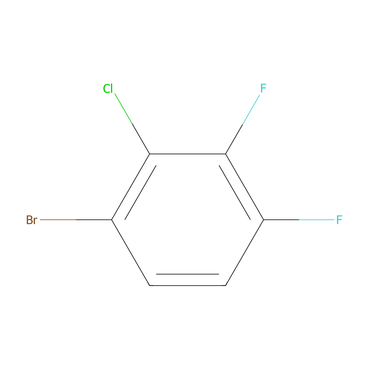 1-Bromo-2-chloro-3,4-difluorobenzene molecular structure, CAS 1160574-70-8