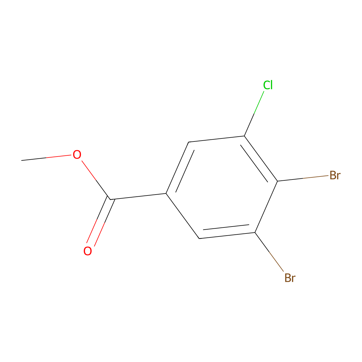Methyl 5-Chloro-3,4-dibromobenzoate molecular structure, CAS 1160574-75-3