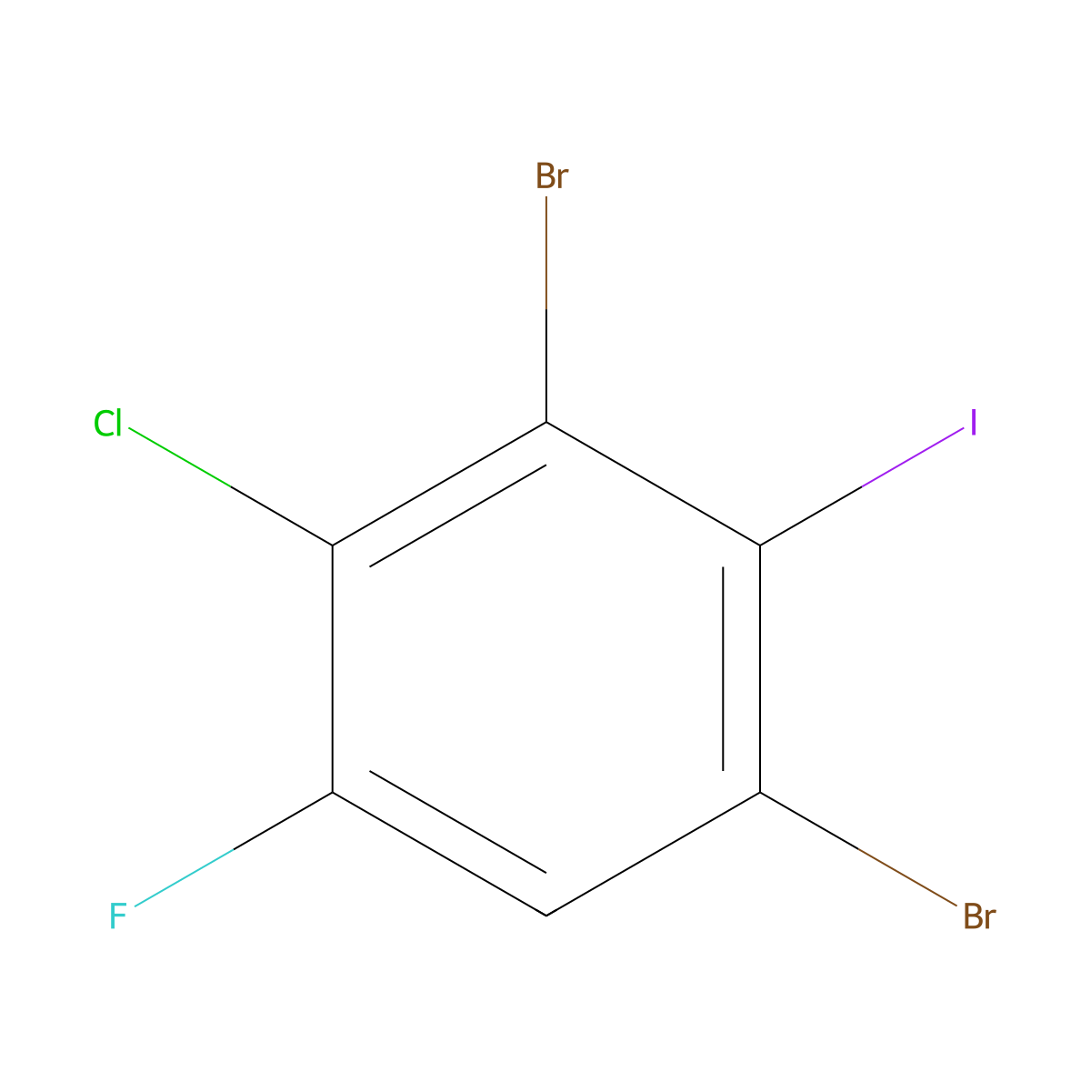 3-Chloro-2,6-dibromo-4-fluoroiodobenzene molecular structure, CAS 1160574-82-2