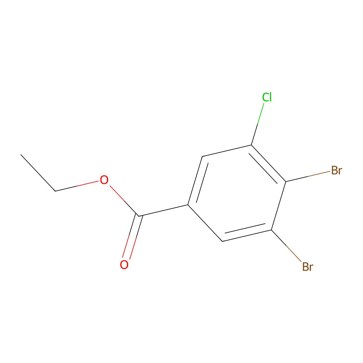 Ethyl 3,4-dibromo-5-chlorobenzoate molecular structure, CAS 1160574-83-3