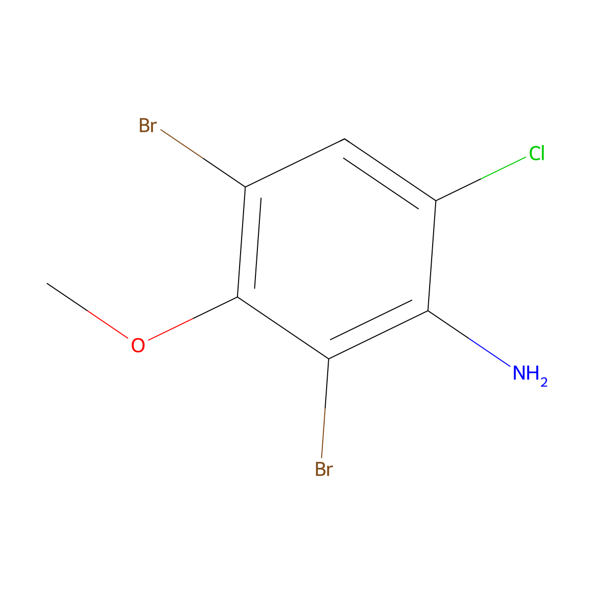 2,4-Dibromo-6-chloro-3-methoxybenzenamine molecular structure, CAS 1160574-86-6