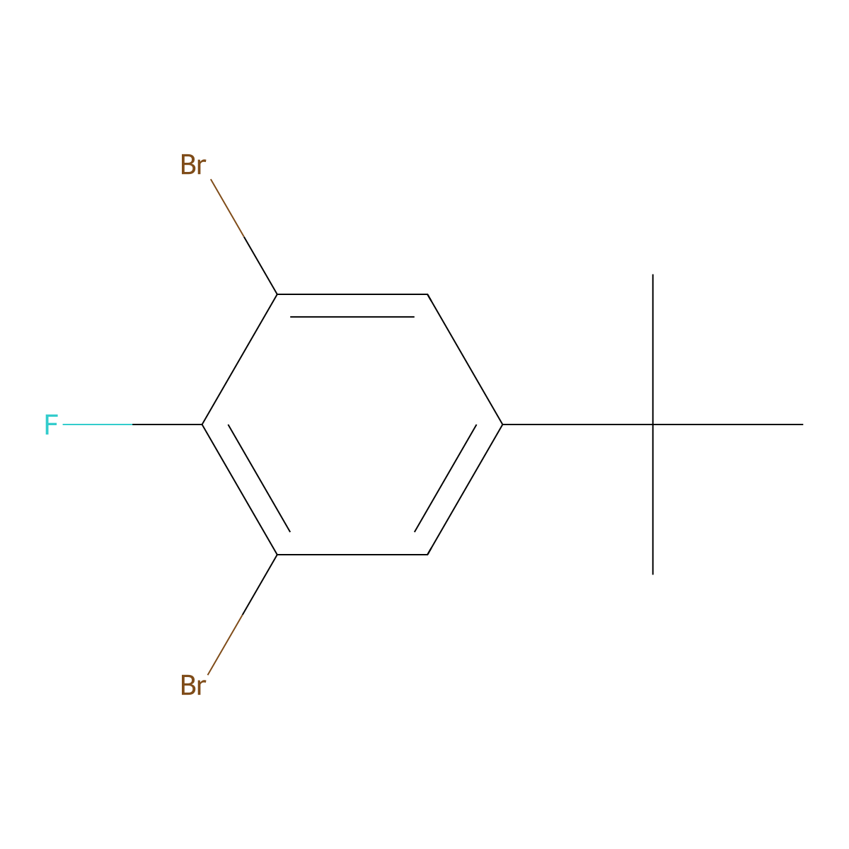 1,3-Dibromo-5-tert-butyl-2-fluorobenzene molecular structure, CAS 1160574-89-9