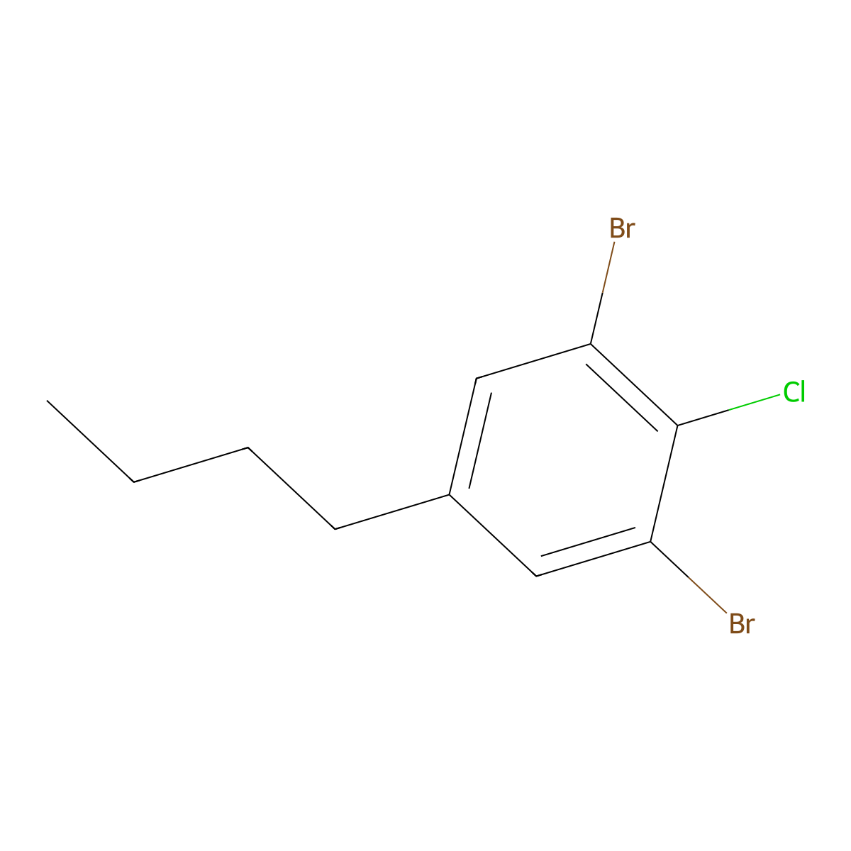 1-Chloro-2,6-dibromo-4-n-butylbenzene molecular structure, CAS 1160574-91-3