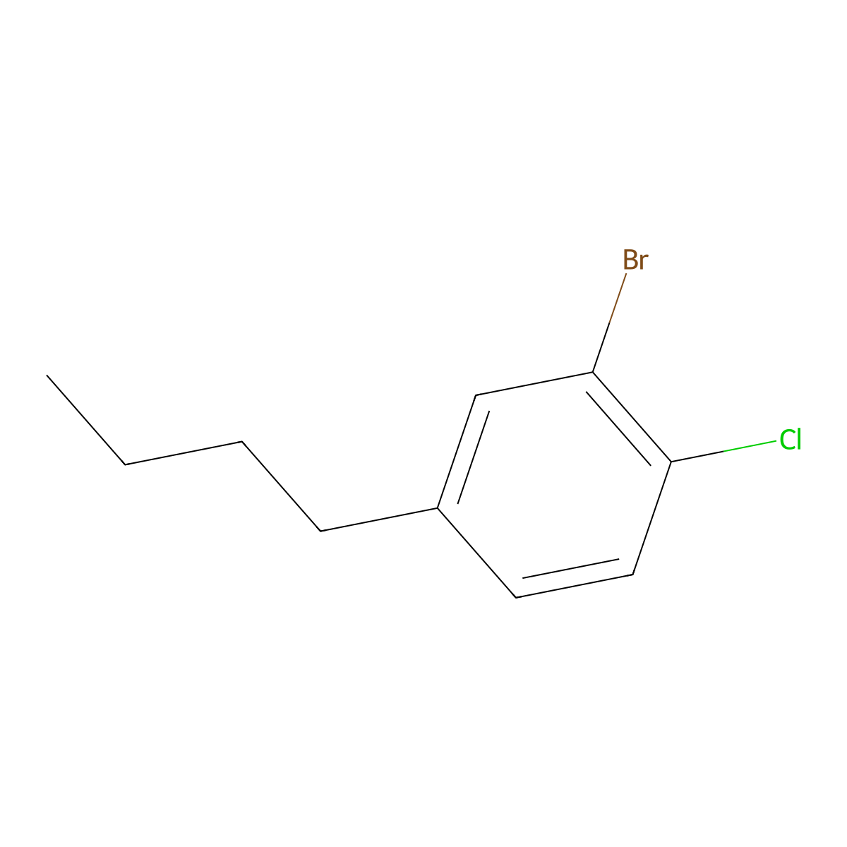 2-Bromo-4-butyl-1-chlorobenzene molecular structure, CAS 1160574-95-7