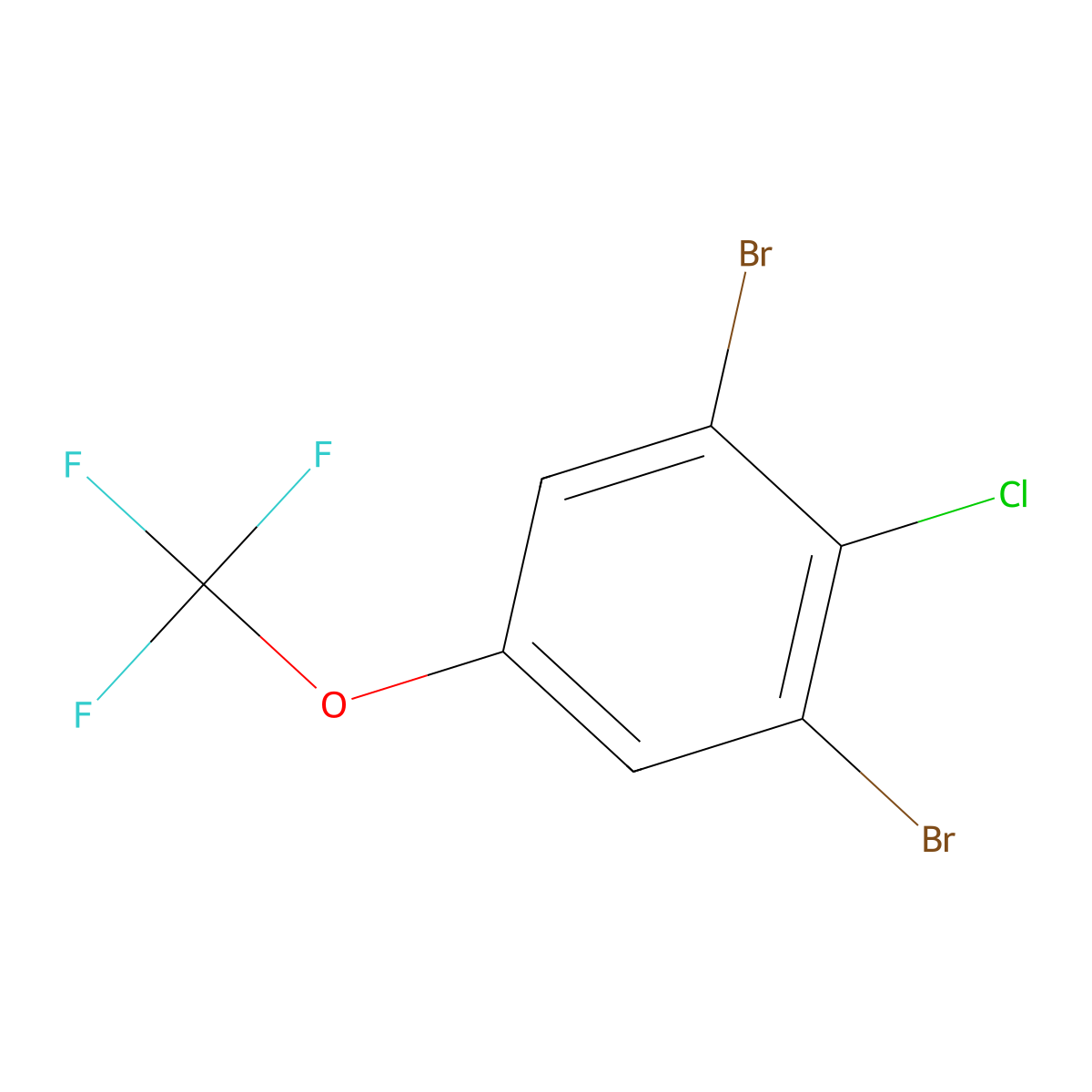 4-Chloro-3,5-dibromo(trifluoromethoxy)benzene molecular structure, CAS 1160574-96-8