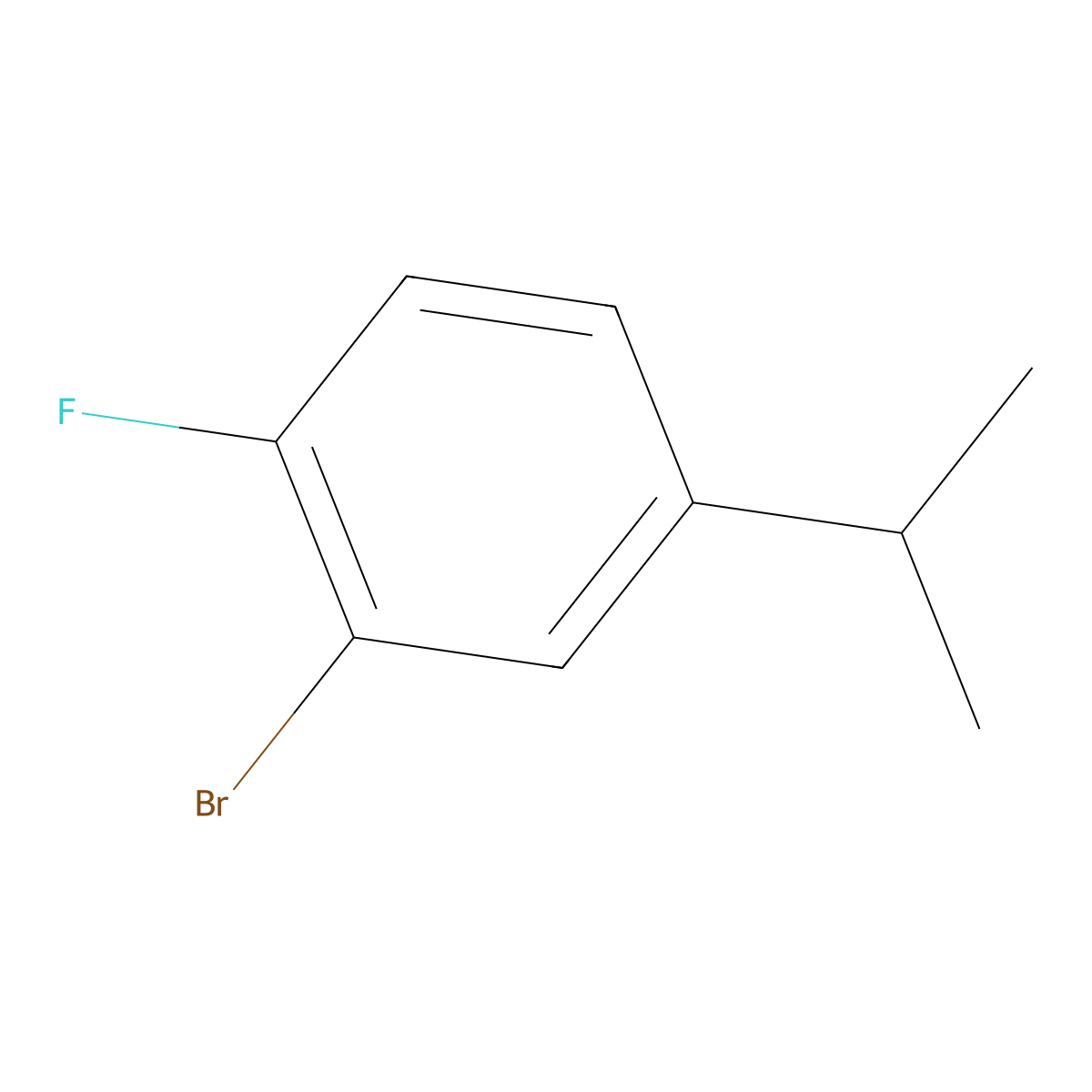 3-Bromo-4-fluoroisopropylbenzene molecular structure, CAS 1160574-97-9