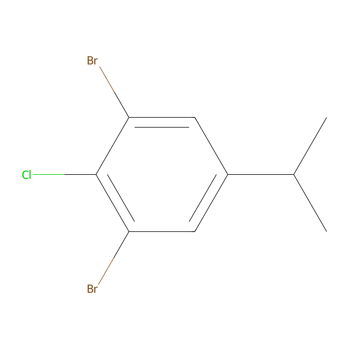 4-Chloro-3,5-dibromoisopropylbenzene molecular structure, CAS 1160574-99-1