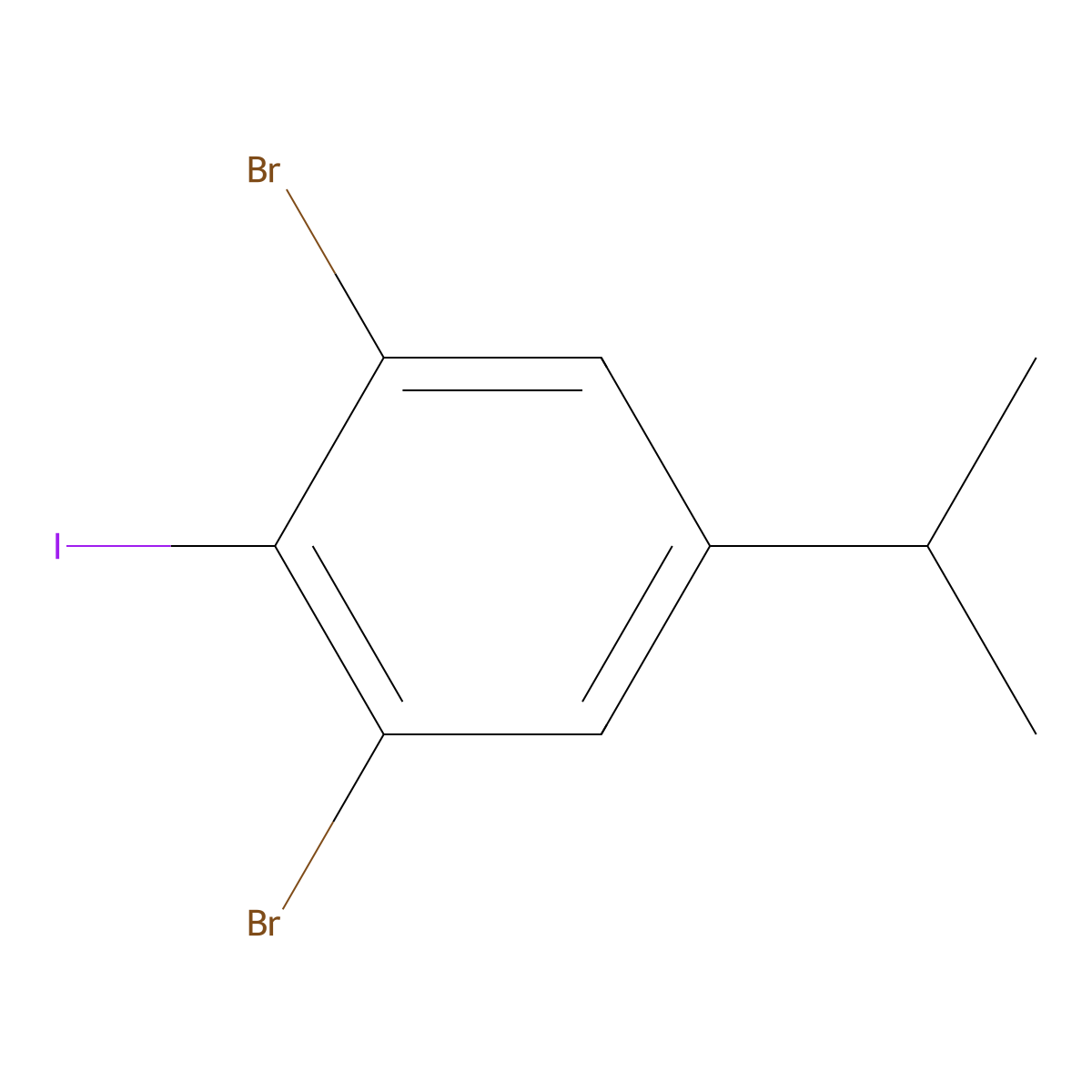 3,5-Dibromo-4-iodoisopropylbenzene molecular structure, CAS 1160575-01-8