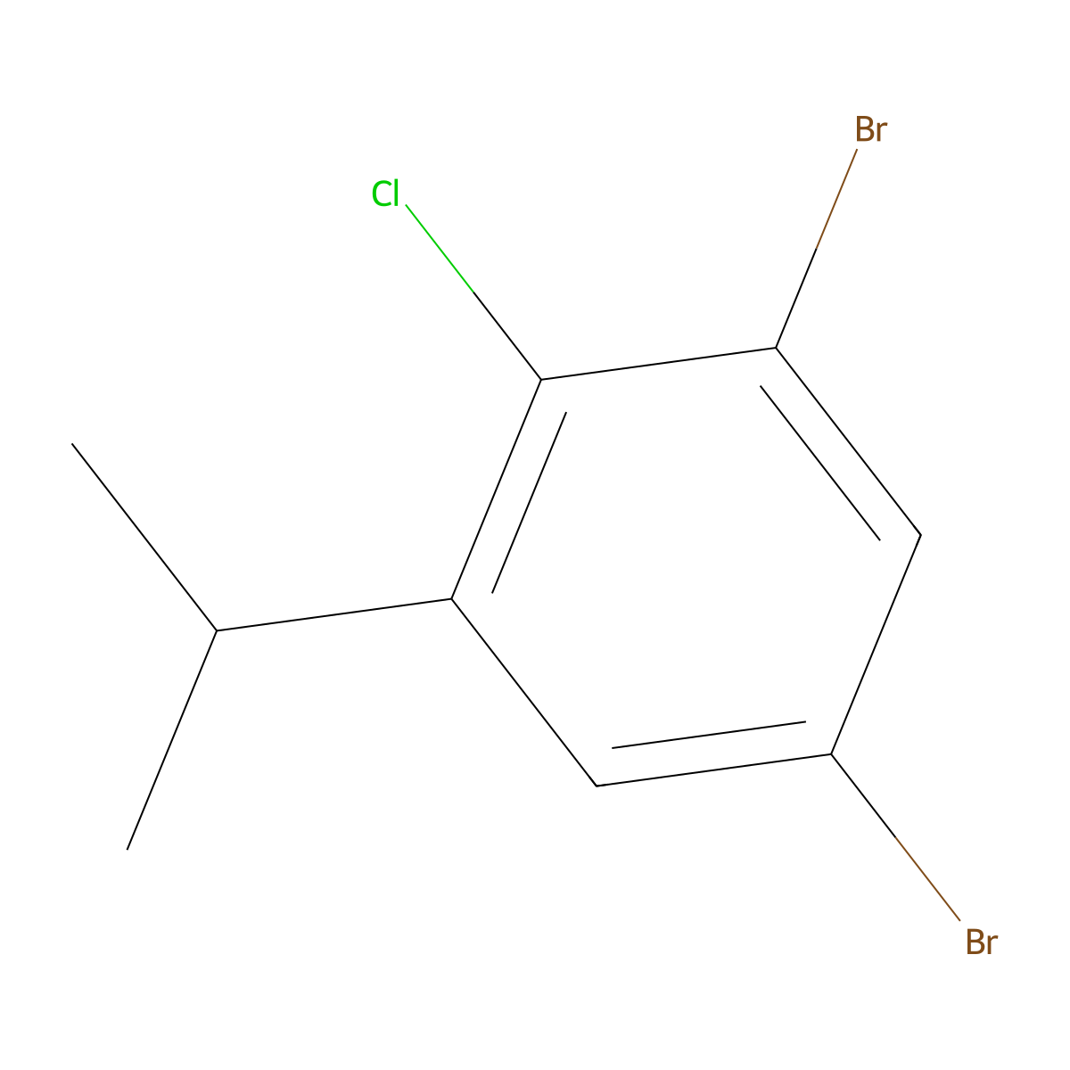 1,5-Dibromo-2-chloro-3-isopropylbenzene molecular structure, CAS 1160575-03-0
