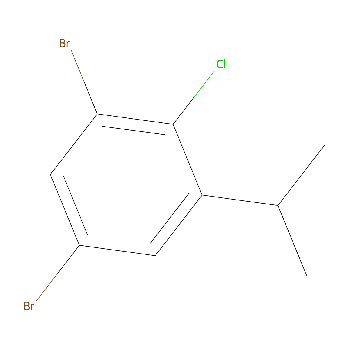 1,5-Dibromo-2-chloro-3-isopropylbenzene molecular structure, CAS 1160575-03-0