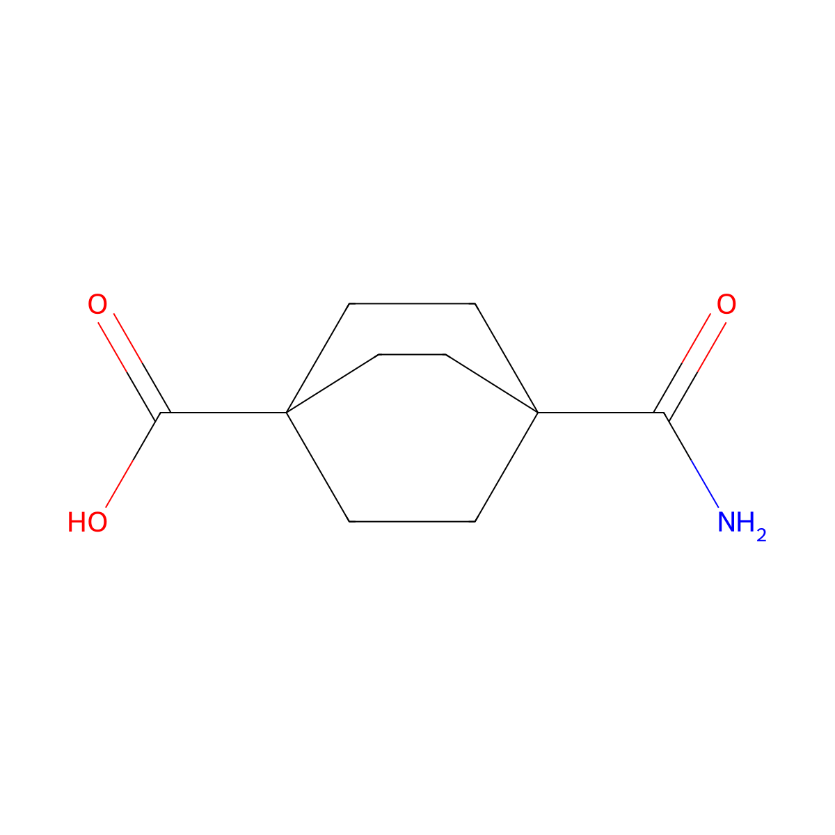 4-Carbamoylbicyclo[2.2.2]octane-1-carboxylic acid molecular structure, CAS 1160591-75-2