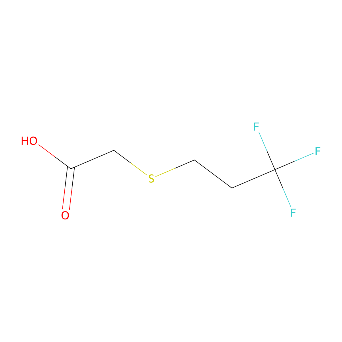 2-((3,3,3-Trifluoropropyl)thio)acetic acid molecular structure, CAS 1160601-71-7