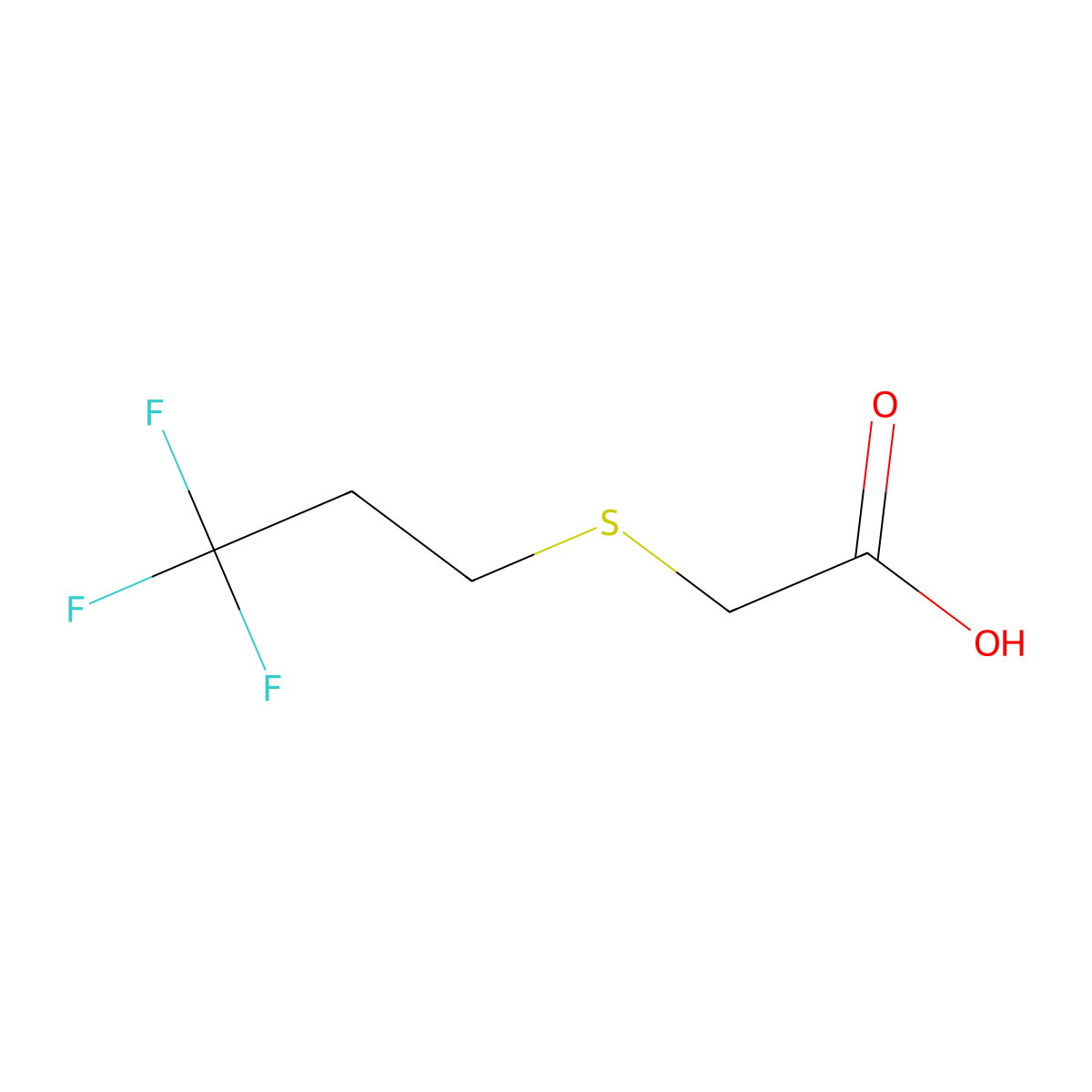 2-((3,3,3-Trifluoropropyl)thio)acetic acid molecular structure, CAS 1160601-71-7