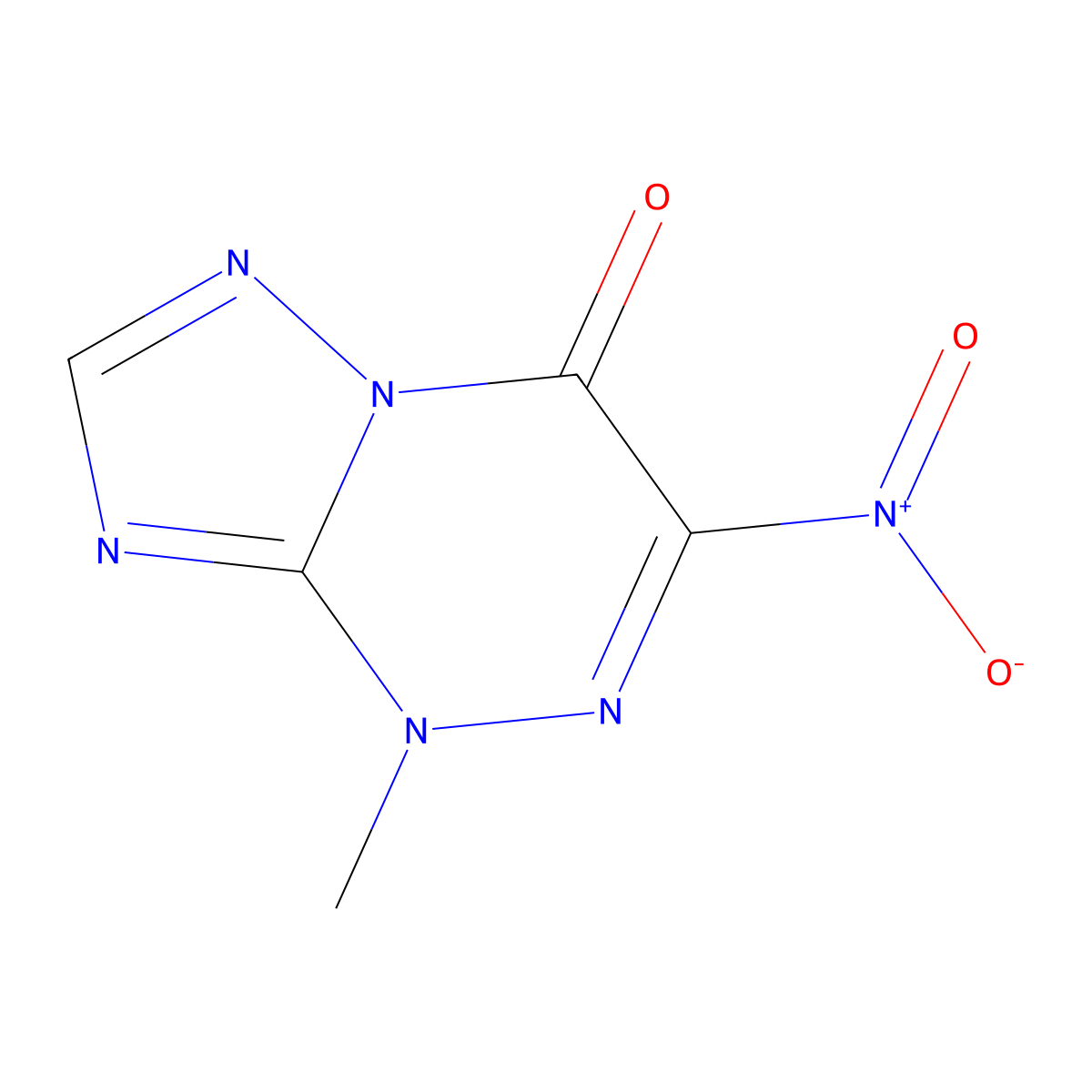 [1,2,4]Triazolo[5,1-c][1,2,4]triazin-4(1H)-one, 1-methyl-3-nitro- molecular structure, CAS 116061-62-2