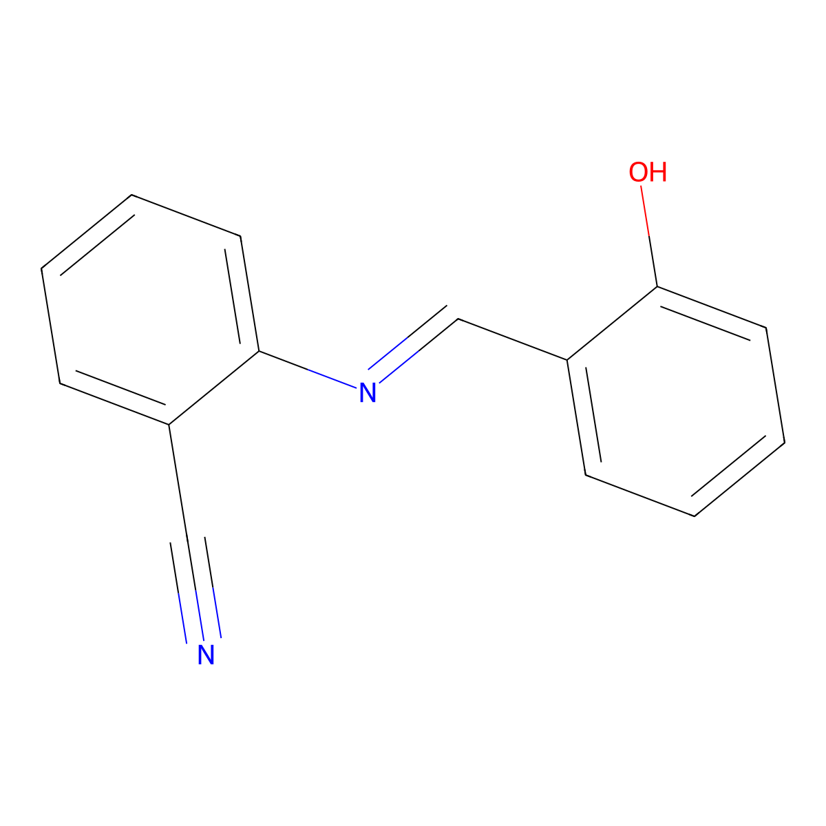 2-[(2-Hydroxy-benzylidene)-amino]-benzonitrile molecular structure, CAS 1160612-42-9