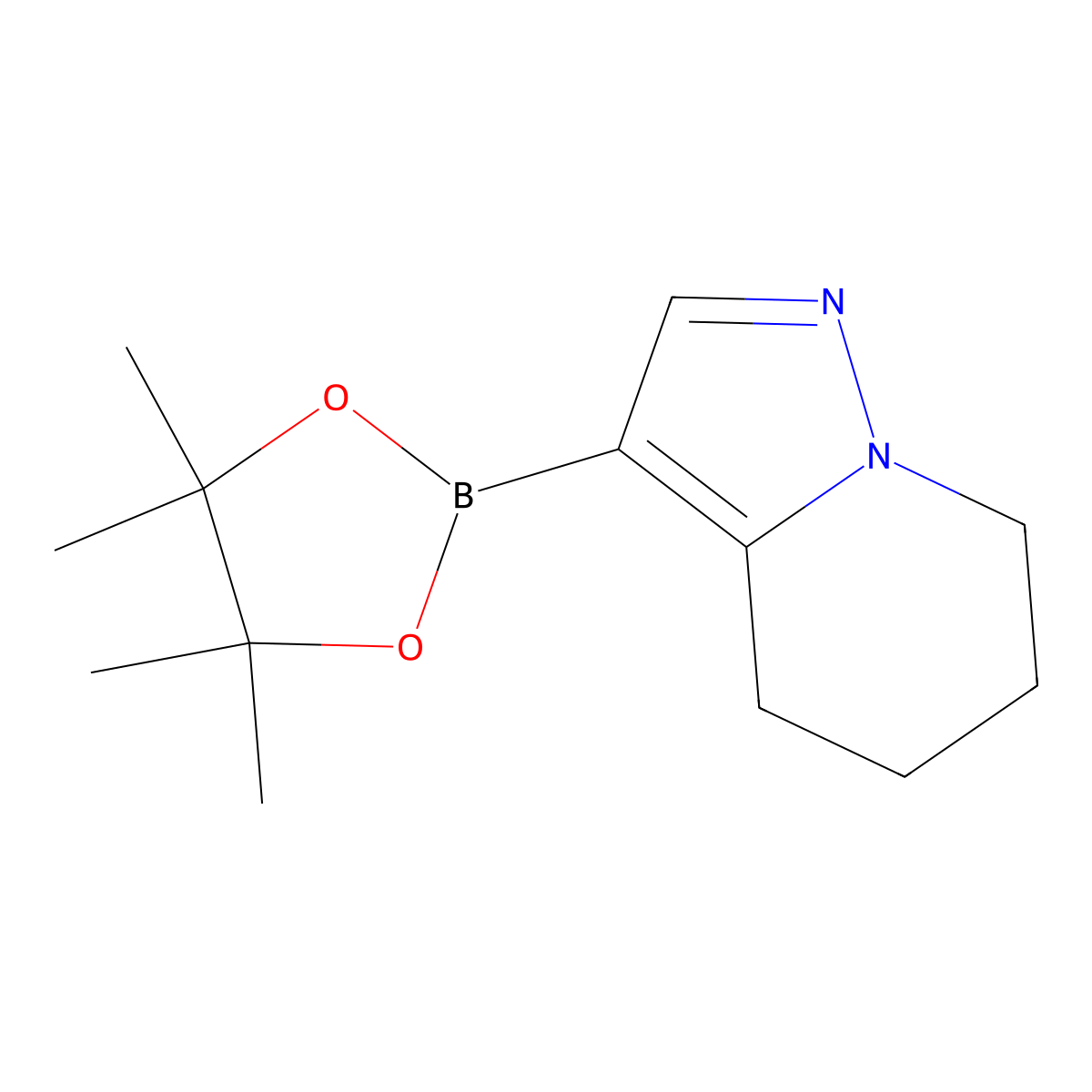 3-(4,4,5,5-tetramethyl-1,3,2-dioxaborolan-2-yl)-4H,5H,6H,7H-pyrazolo[1,5-a]pyridine molecular structure, CAS 1160614-73-2