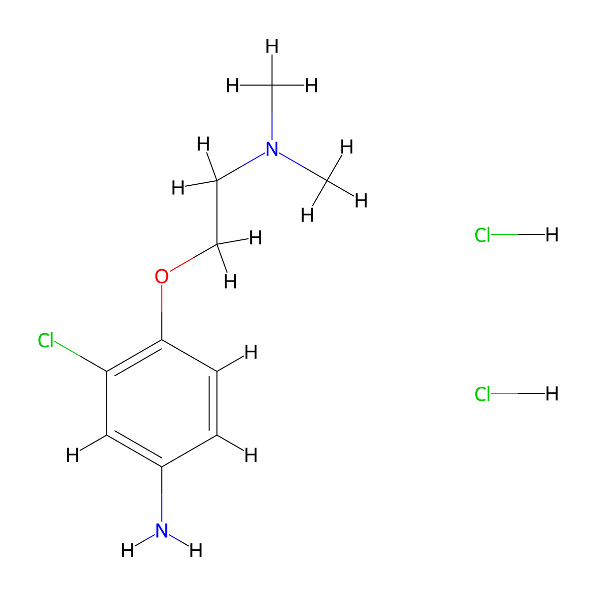 N-[2-(4-Amino-2-chlorophenoxy)ethyl]-N,N-dimethylamine dihydrochloride molecular structure, CAS 1160622-95-6