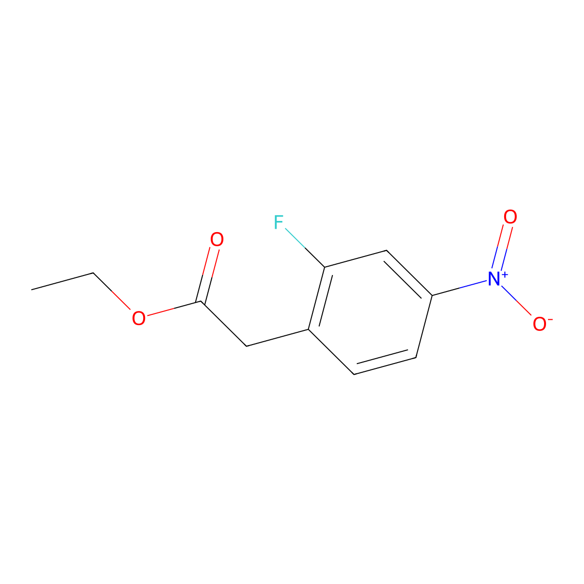 Ethyl 2-(2-fluoro-4-nitrophenyl)acetate molecular structure, CAS 1160623-38-0