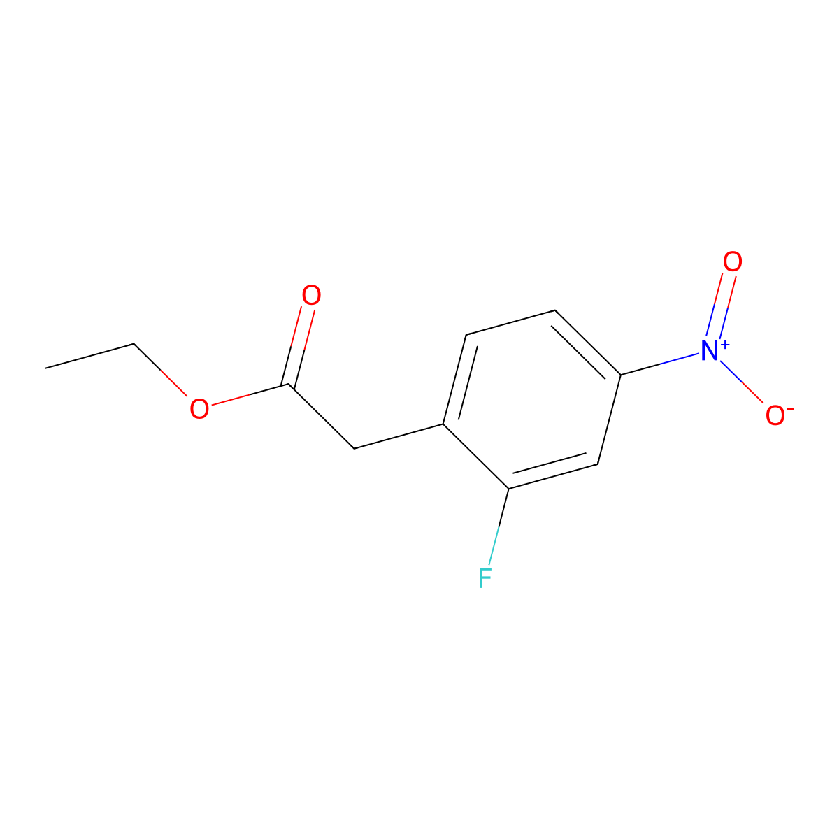 Ethyl 2-(2-fluoro-4-nitrophenyl)acetate molecular structure, CAS 1160623-38-0